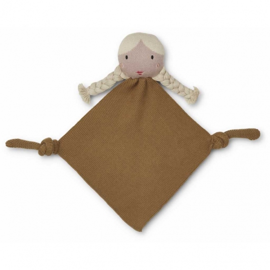 Doudou Lange Alfie - Doll golden caramel