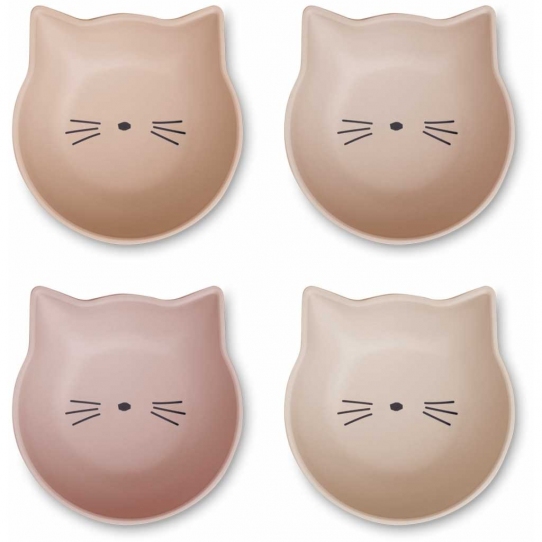 4 bols Filiz - Cat rose