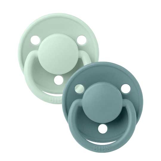 2 Tétines Lux silicone - Menthe glacée et Bleu island sea