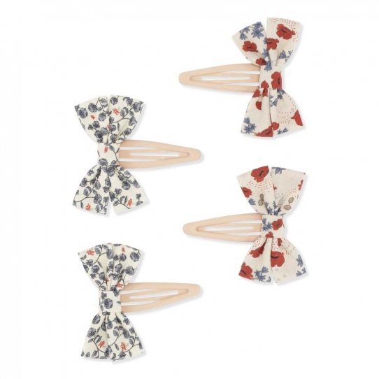 4 barrettes noeuds - Espalier petit poppy lille