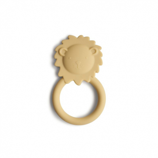 Anneau de dentition - Lion soft yellow