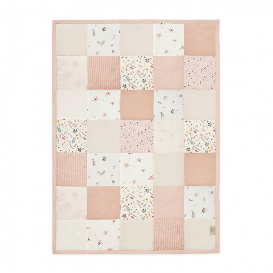 Couverture patchwork - Rose