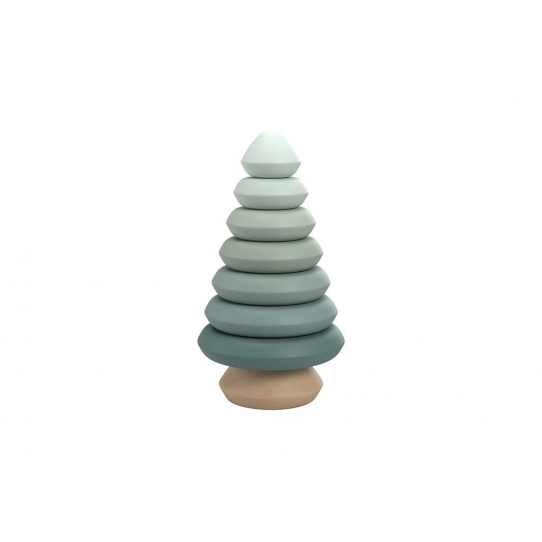 Jouet à empiler en bois - Arbre dusty green