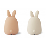 2 Veilleuses rechargeables Callie - Lapin rose tuscany et beige